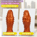 6.29in 8.66in 11.02in Spiked Stripe Silicone Butt Plug Fantasy Dildo Cock Toy
