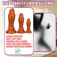 6.29in 8.66in 11.02in Spiked Stripe Silicone Butt Plug Fantasy Dildo Cock Toy