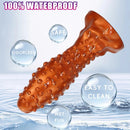 6.29in 8.66in 11.02in Spiked Stripe Silicone Butt Plug Fantasy Dildo Cock Toy