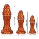 6.29in 8.66in 11.02in Spiked Stripe Silicone Butt Plug Fantasy Dildo Cock Toy