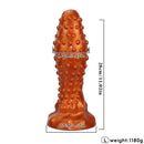 6.29in 8.66in 11.02in Spiked Stripe Silicone Butt Plug Fantasy Dildo Cock Toy