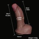 6.29in 9.05in 10.23in Real Skin Feeling Silicone Soft Thick Fat Big Dildo