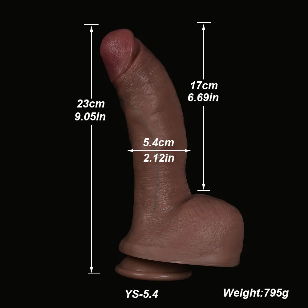 6.29in 9.05in 10.23in Real Skin Feeling Silicone Soft Thick Fat Big Dildo