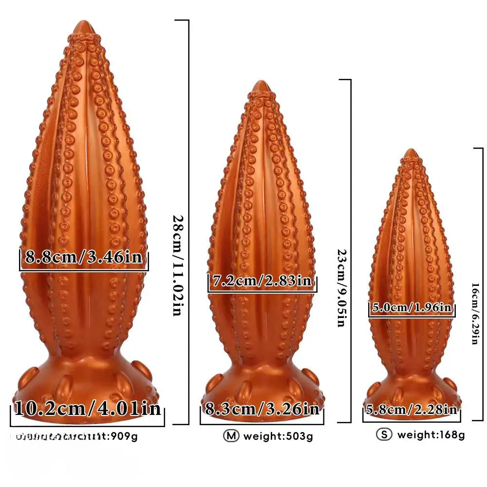 6.29in 9.05in 11.02in Tentacle Octopus Silicone Butt Plug Dildo For Women