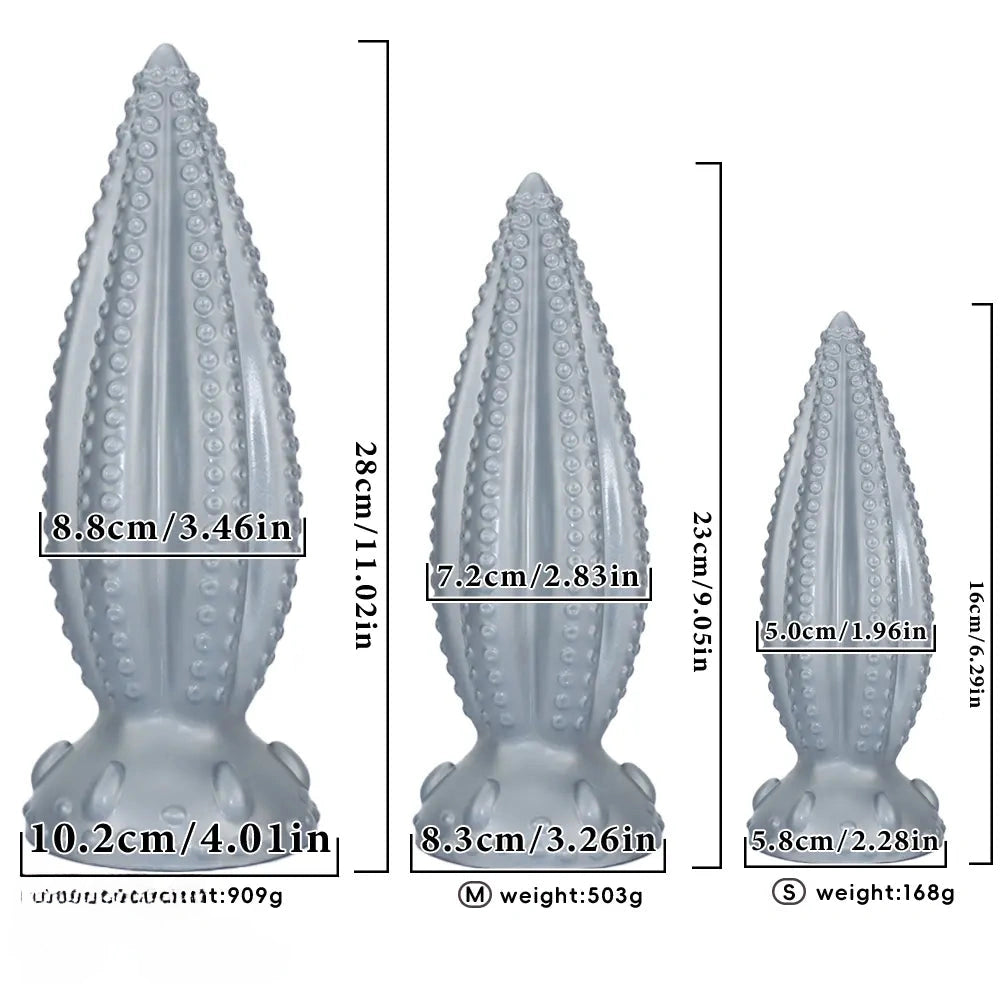 6.29in 9.05in 11.02in Tentacle Octopus Silicone Butt Plug Dildo For Women