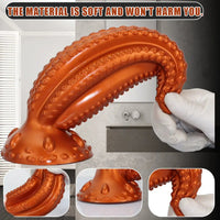 6.29in 9.05in 11.02in Tentacle Octopus Silicone Butt Plug Dildo For Women