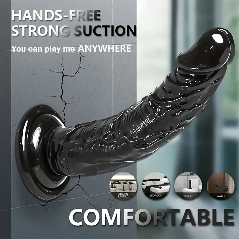 6.29in 9.84in Realistic Dildo PVC Sex Toy For Women Suction Cup Dildo