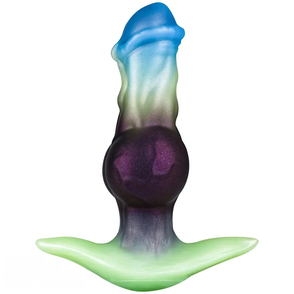 6.29in Horse Head Knot Monster Silicone Dildo For Anus Dual Pleasure