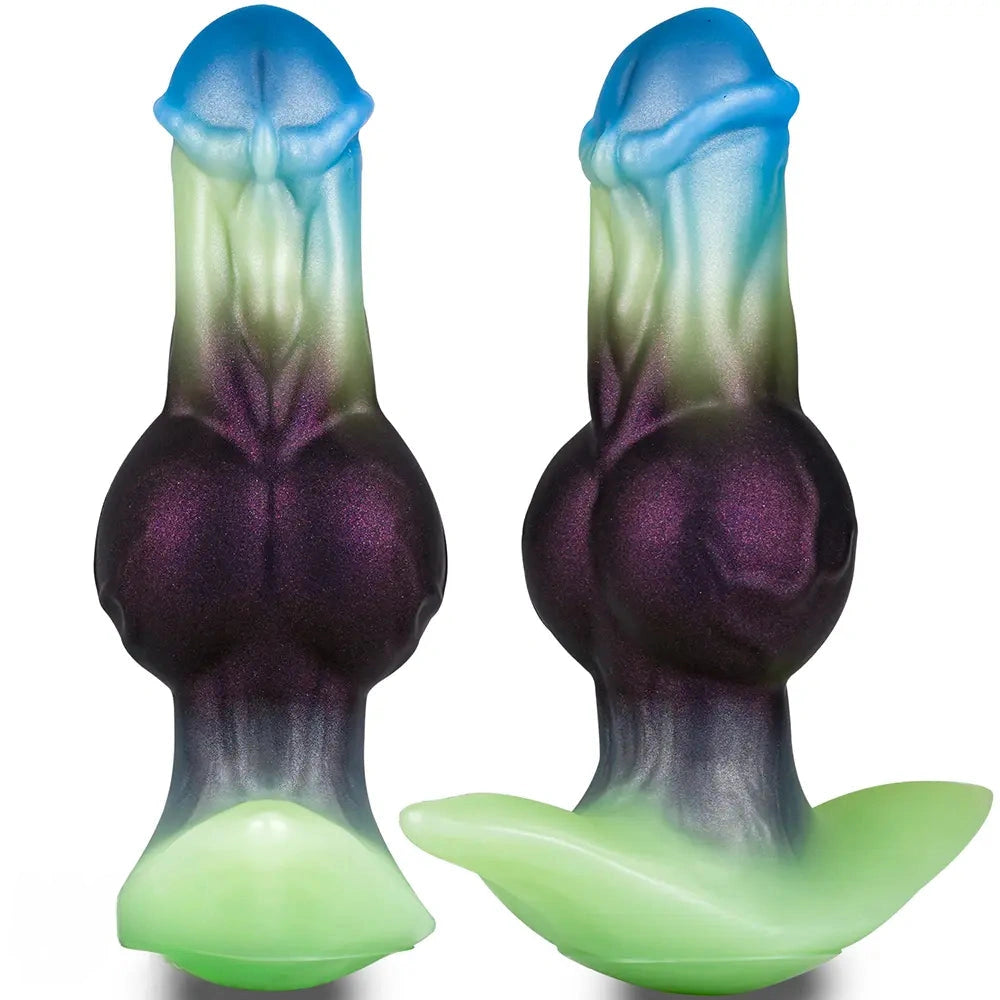 6.29in Horse Head Knot Monster Silicone Dildo For Anus Dual Pleasure