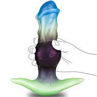 6.29in Horse Head Knot Monster Silicone Dildo For Anus Dual Pleasure