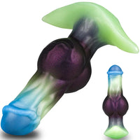 6.29in Horse Head Knot Monster Silicone Dildo For Anus Dual Pleasure
