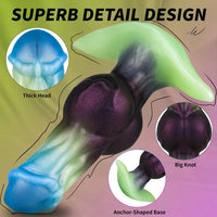 6.29in Horse Head Knot Monster Silicone Dildo For Anus Dual Pleasure