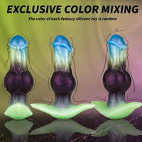 6.29in Horse Head Knot Monster Silicone Dildo For Anus Dual Pleasure
