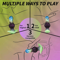6.29in Horse Head Knot Monster Silicone Dildo For Anus Dual Pleasure