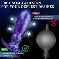 6.29in Inflatable Dog Knot Silicone Dildo Hands-free Play Adult Toy