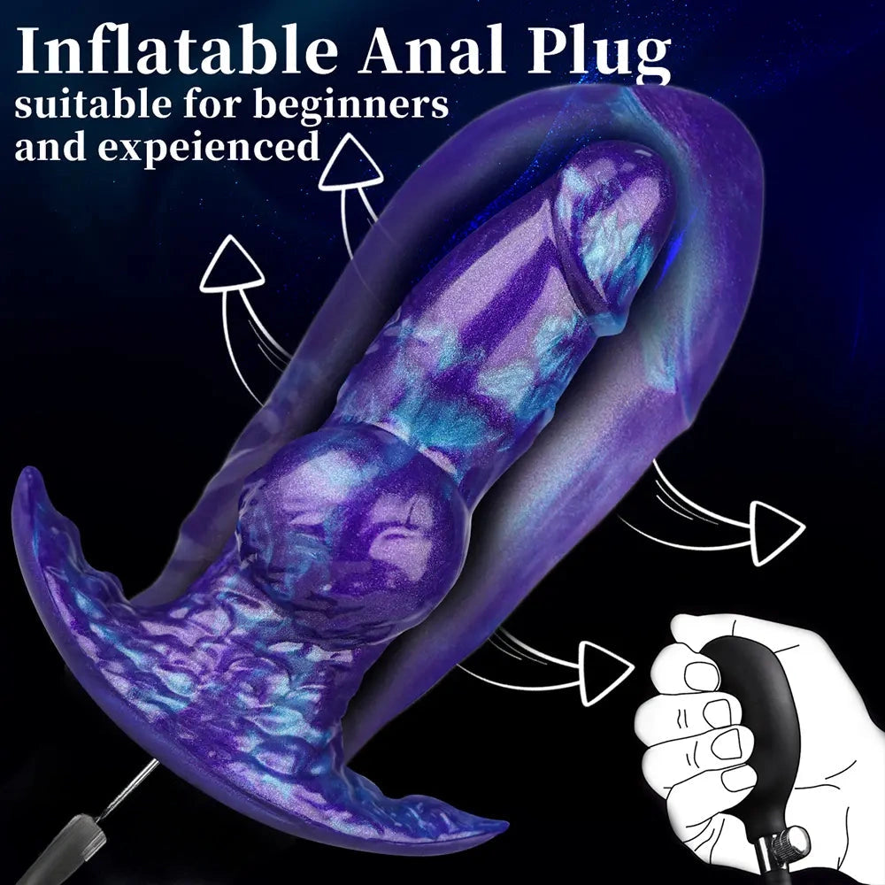 6.29in Inflatable Dog Knot Silicone Dildo Hands-free Play Adult Toy