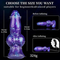 6.29in Inflatable Dog Knot Silicone Dildo Hands-free Play Adult Toy