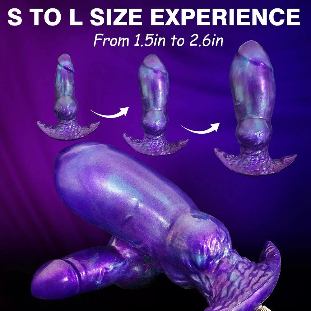6.29in Inflatable Dog Knot Silicone Dildo Hands-free Play Adult Toy