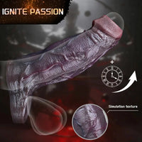 6.29in Platinum Silicone Penis Dildo Sleeve Silicone Prostate Massage Toy