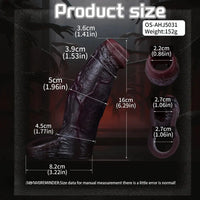 6.29in Platinum Silicone Penis Dildo Sleeve Silicone Prostate Massage Toy