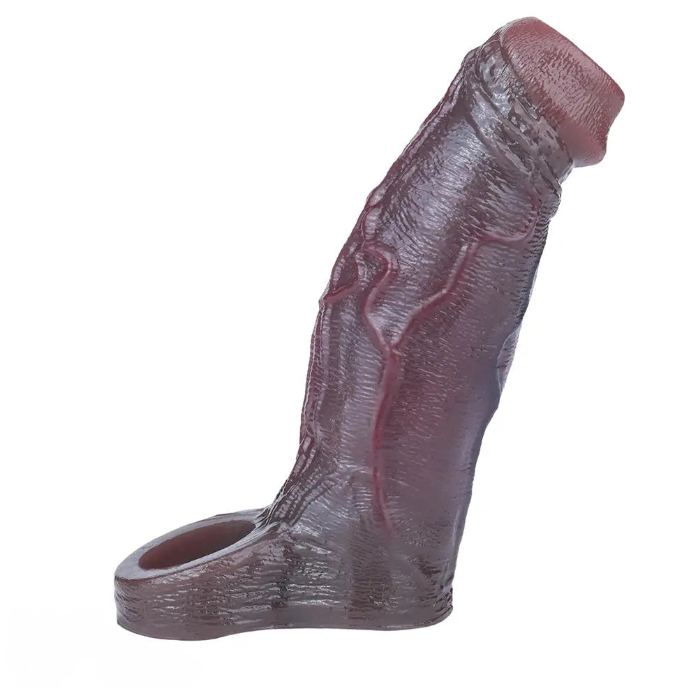 6.29in Platinum Silicone Penis Dildo Sleeve Silicone Prostate Massage Toy