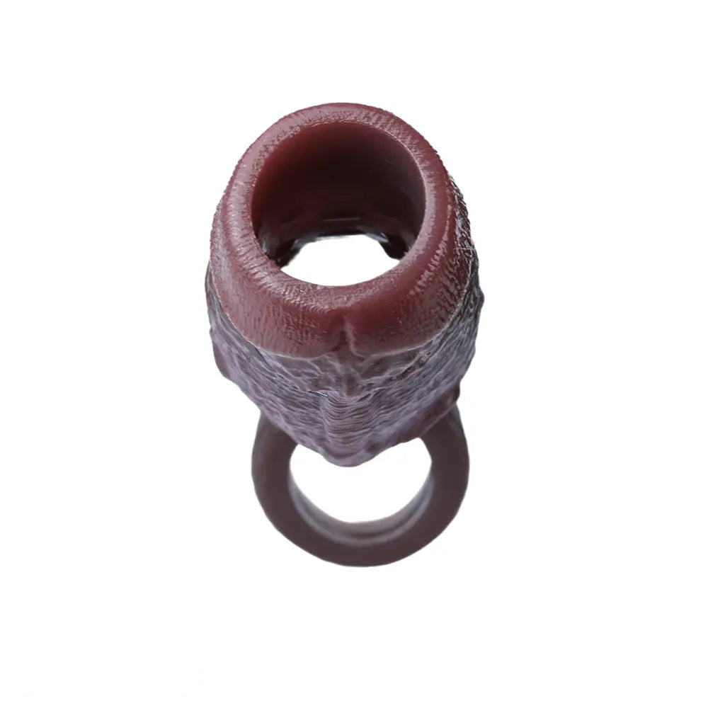 6.29in Platinum Silicone Penis Dildo Sleeve Silicone Prostate Massage Toy