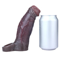 6.29in Platinum Silicone Penis Dildo Sleeve Silicone Prostate Massage Toy