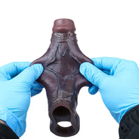 6.29in Platinum Silicone Penis Dildo Sleeve Silicone Prostate Massage Toy