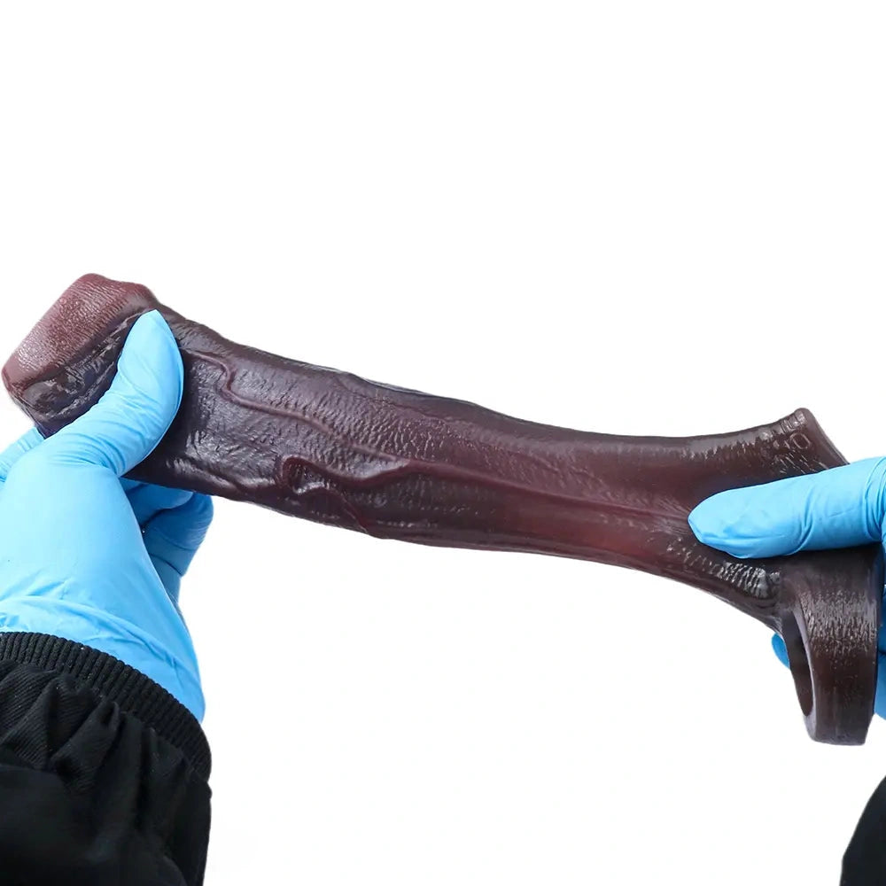 6.29in Platinum Silicone Penis Dildo Sleeve Silicone Prostate Massage Toy