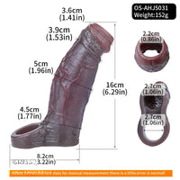 6.29in Platinum Silicone Penis Dildo Sleeve Silicone Prostate Massage Toy