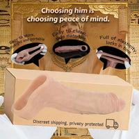 6.29in Realistic Silicone Soft Cock Sleeve Dildo For Female Masturbation