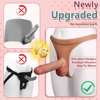 6.29in Soft Silicone Strap on Real Dildo Panty Sex Toy For G-Spot Love Toy