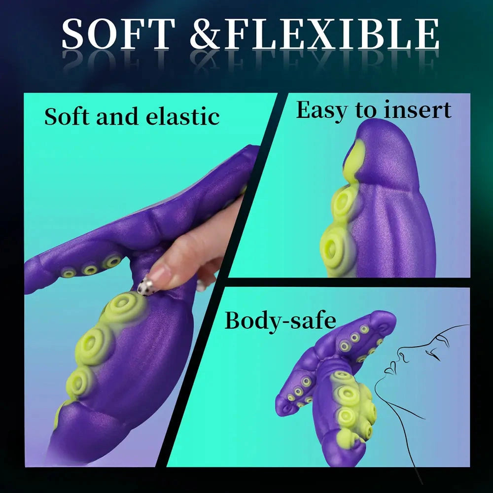 6.29in Tentacle Fantasy Creature Silicone Soft Dildo Female Vestibular Dilator