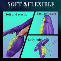 6.29in Tentacle Fantasy Creature Silicone Soft Dildo Female Vestibular Dilator