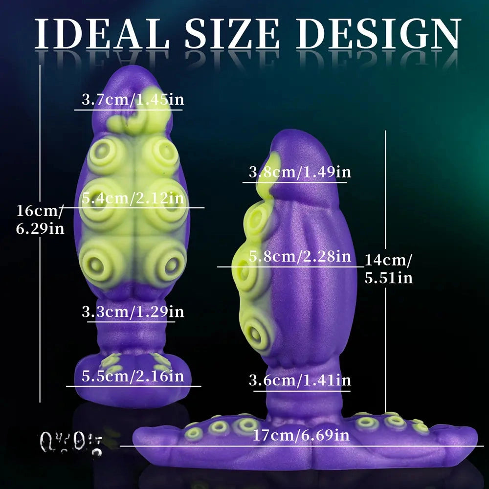 6.29in Tentacle Fantasy Creature Silicone Soft Dildo Female Vestibular Dilator