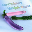 6.2in 7.5in 7.7in Multiple Colors Fruit Vegetable Crystal Glass Anal Plug Dildo