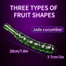6.2in 7.5in 7.7in Multiple Colors Fruit Vegetable Crystal Glass Anal Plug Dildo