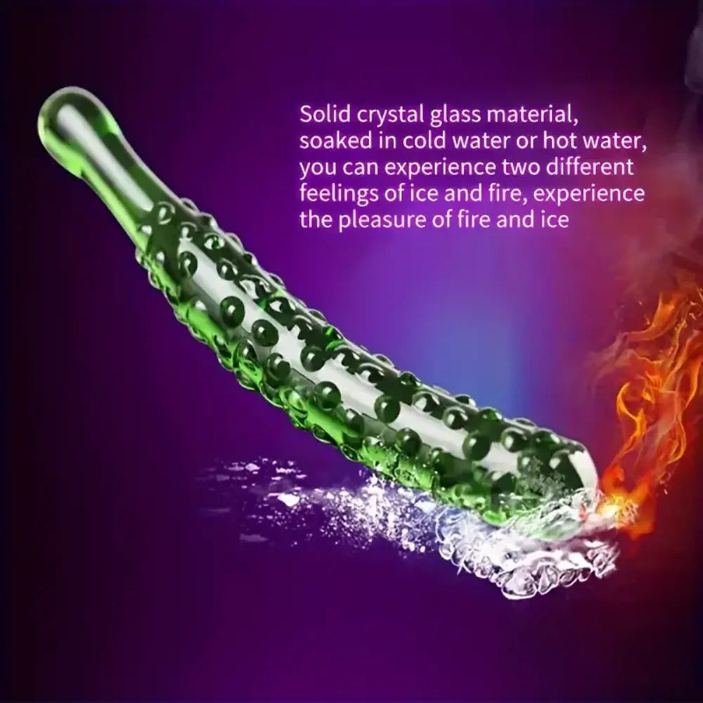 6.2in 7.5in 7.7in Multiple Colors Fruit Vegetable Crystal Glass Anal Plug Dildo