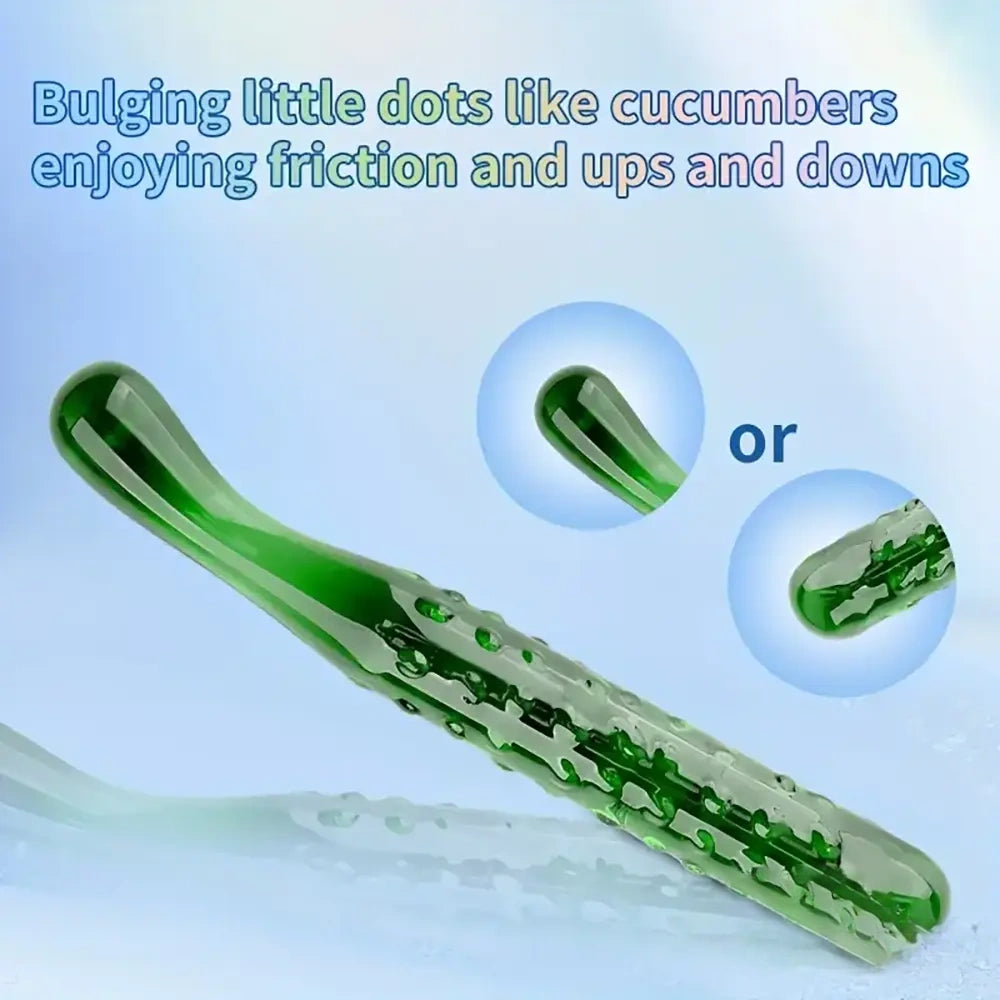 6.2in 7.5in 7.7in Multiple Colors Fruit Vegetable Crystal Glass Anal Plug Dildo