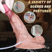 6.37in Double Density Silicone Soft Ejaculating Woman Skin Feel Dildo
