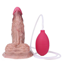 6.37in Double Density Silicone Soft Ejaculating Woman Skin Feel Dildo