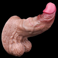 6.37in Double Density Silicone Soft Ejaculating Woman Skin Feel Dildo