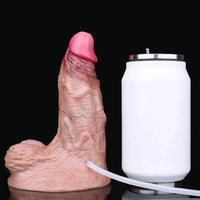 6.37in Double Density Silicone Soft Ejaculating Woman Skin Feel Dildo