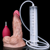 6.37in Double Density Silicone Soft Ejaculating Woman Skin Feel Dildo