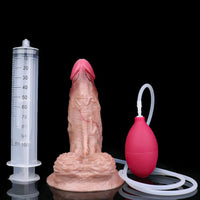 6.37in Double Density Silicone Soft Ejaculating Woman Skin Feel Dildo