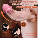 6.37in Real Feeling Strap on Penis Extender Cock Sleeve Dildo For Clit Sex