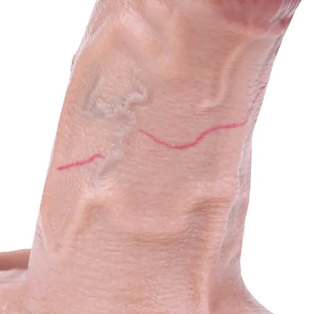 6.37in Real Feeling Strap on Penis Extender Cock Sleeve Dildo For Clit Sex