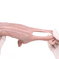 6.37in Real Feeling Strap on Penis Extender Cock Sleeve Dildo For Clit Sex