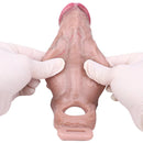 6.37in Real Feeling Strap on Penis Extender Cock Sleeve Dildo For Clit Sex