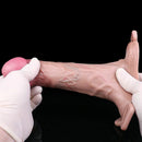 6.37in Real Feeling Strap on Penis Extender Cock Sleeve Dildo For Clit Sex